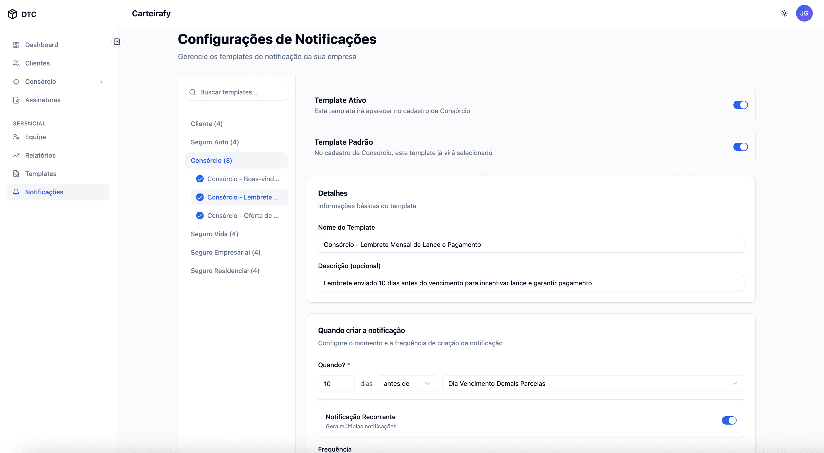 Editor de Pipeline de Notificações Customizadas