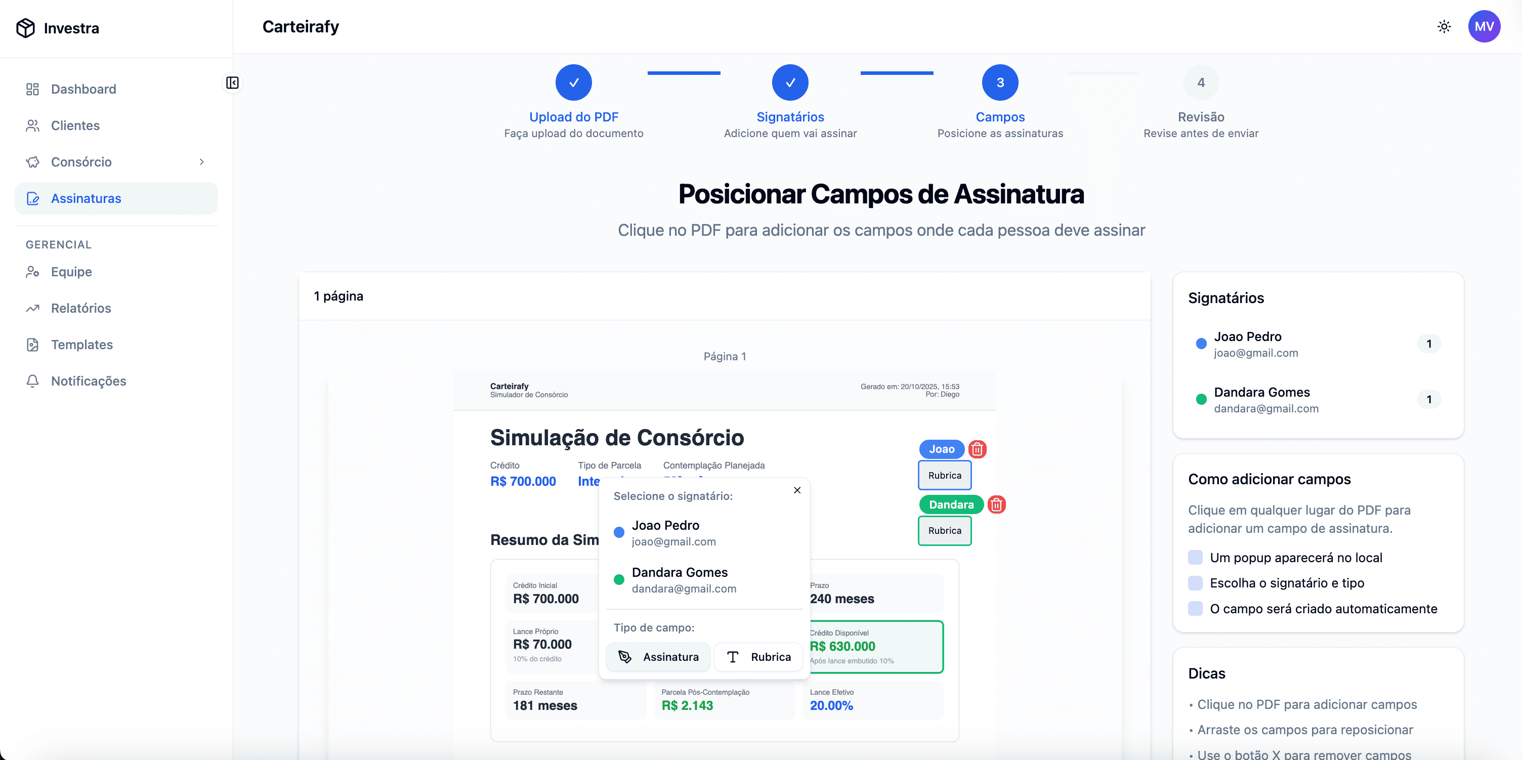 Editor de Documentos para Assinatura Digital